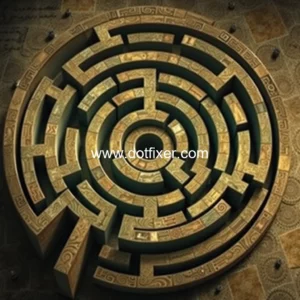 Artistic representation for Decoding the labyrinth: a com