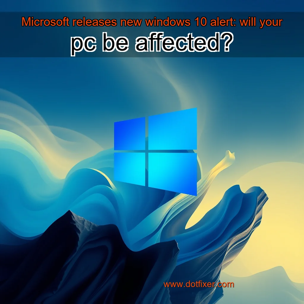 Read more about the article Microsoft releases new windows 10 alert: will your pc be affected?