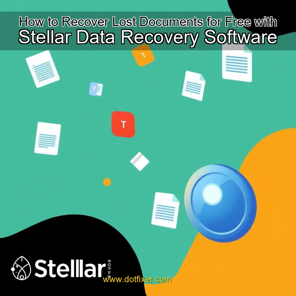 Read more about the article How to Recover Lost Documents for Free with Stellar Data Recovery Software
