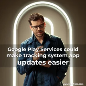Artistic representation for Google Play Services could make tracking system app updates easier
