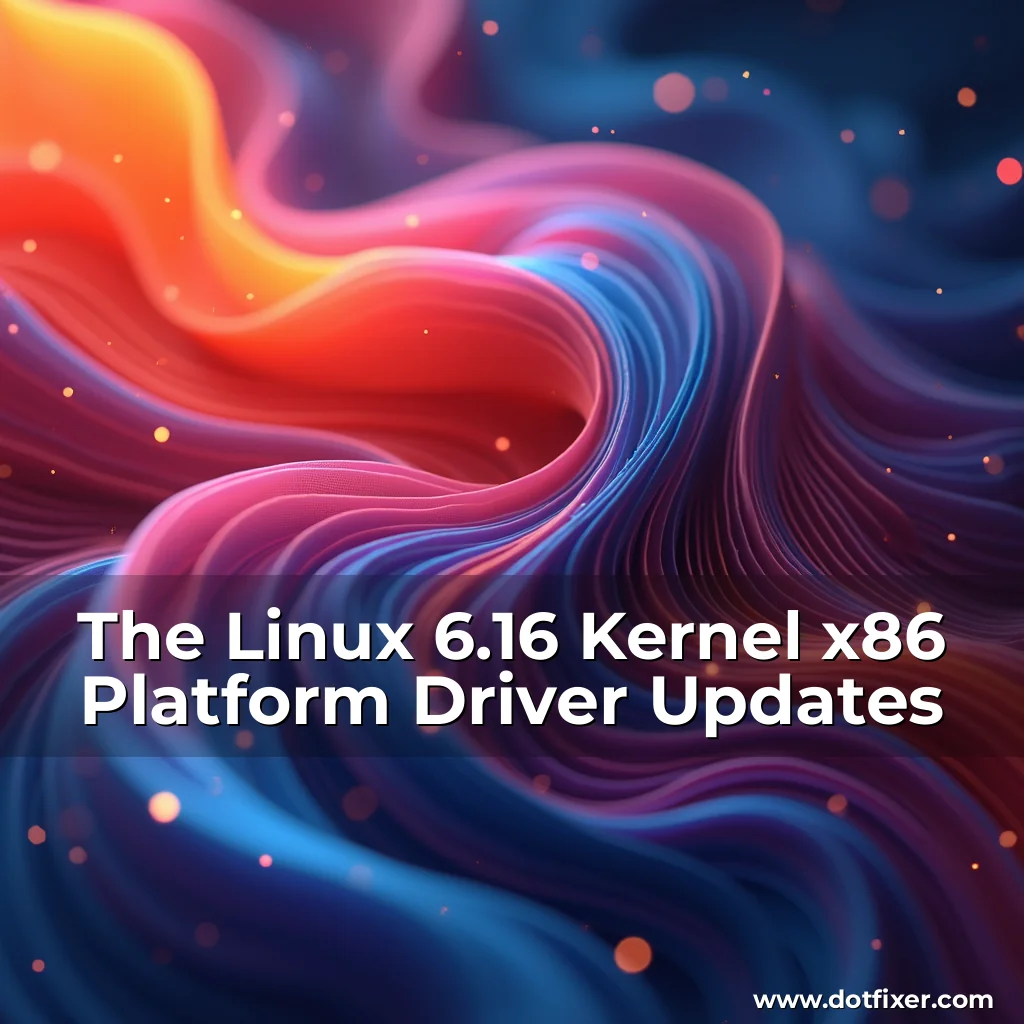 Read more about the article The Linux 6.16 Kernel x86 Platform Driver Updates