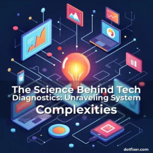 Artistic representation for The Science Behind Tech Diagnostics: Unraveling System Complexities