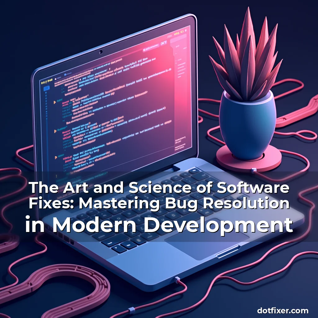Artistic representation for The Art and Science of Software Fixes: Mastering Bug Resolution in Modern Development