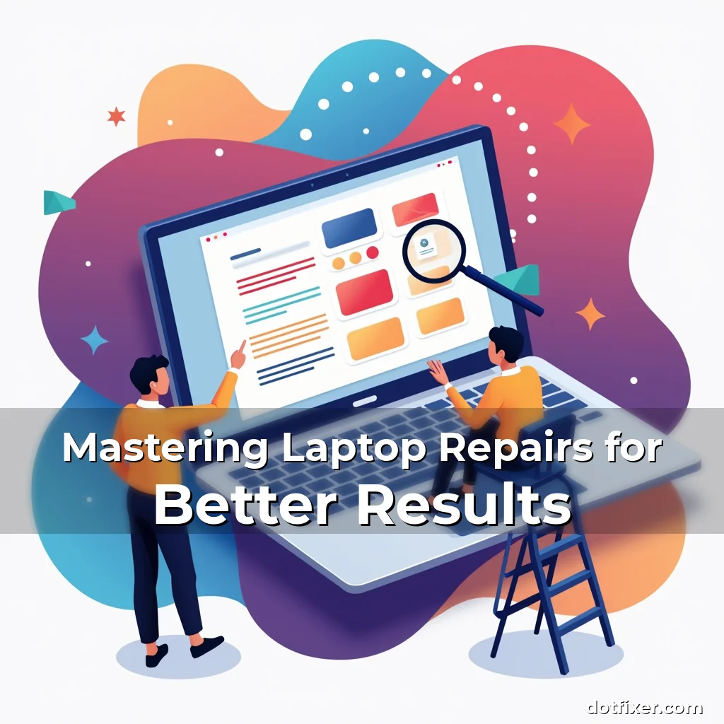 Artistic representation for Mastering Laptop Repairs for Better Results