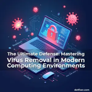 Artistic representation for The Ultimate Defense: Mastering Virus Removal in Modern Computing Environments