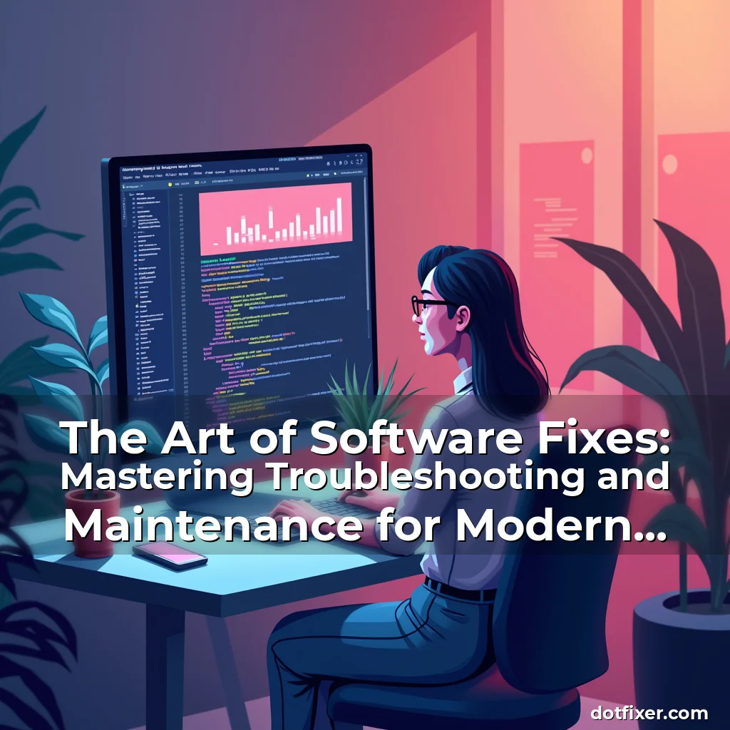 Artistic representation for The Art of Software Fixes: Mastering Troubleshooting and Maintenance for Modern Applications