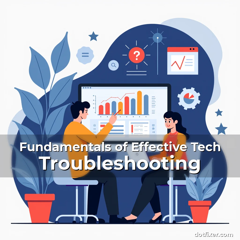 Artistic representation for Fundamentals of Effective Tech Troubleshooting